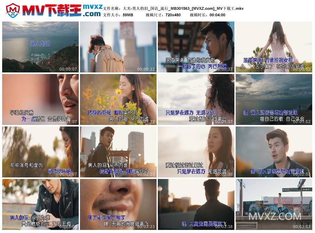 大光-男人的泪_国语_流行_MB301563